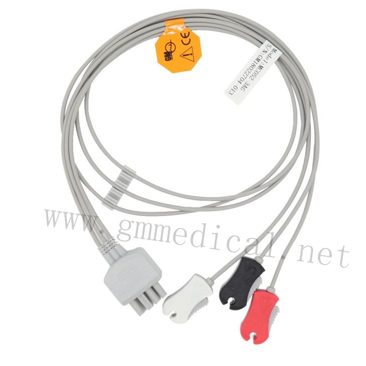 3-olověný EKG Leadwire Grabber 8pin Socket AHA