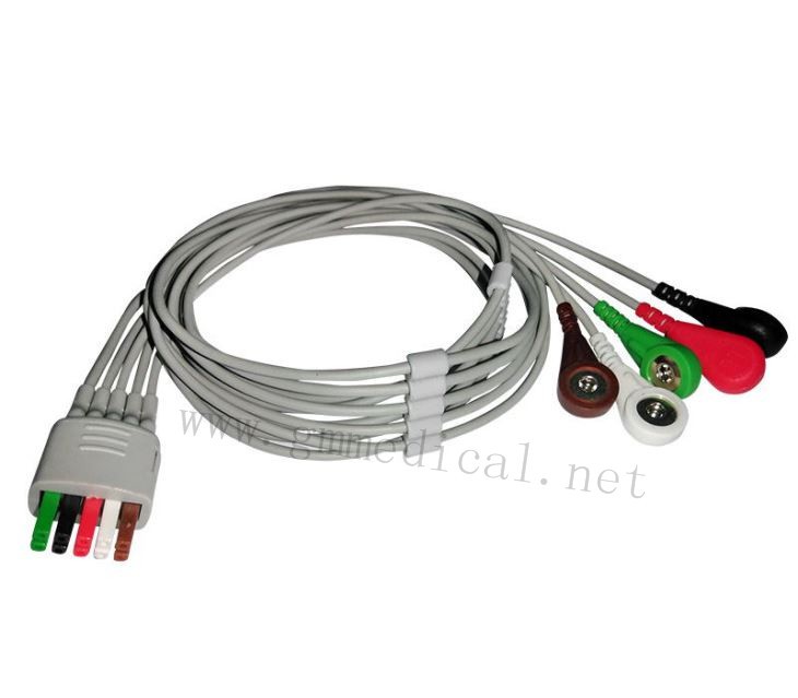5-Lead Leadwires Použití s MC087-5T pro pacienta Monitor
