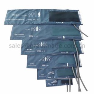 Novorozenec, dítě, dítě, dospělý, THIGH modrá opakovaně použitelná jednoduchá trubka NIBP manžeta